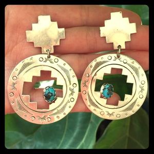 Sterling silver turquoise southwest earrings